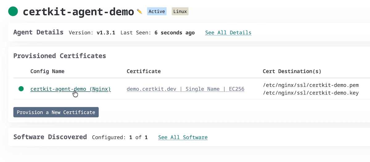 CertKit Agent configuration