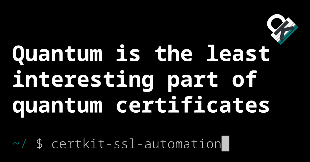 Quantum is the least interesting part of quantum certificates
